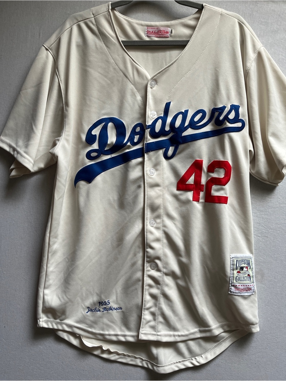 Mitchell & Ness Brooklyn Dodgers Jackie Robinson 1955 Jersey Sz XL